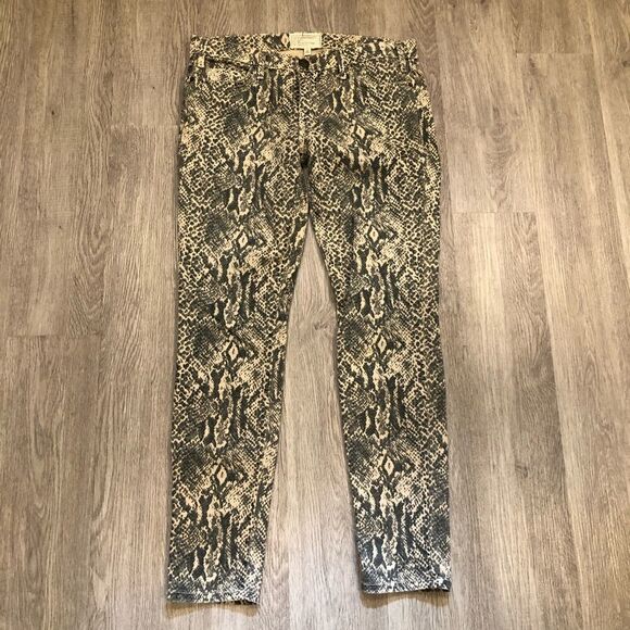 CURRENT/ELLIOTT The Ankle Skinny Snake Print Jeans Size 29 - Picture 2 of 8